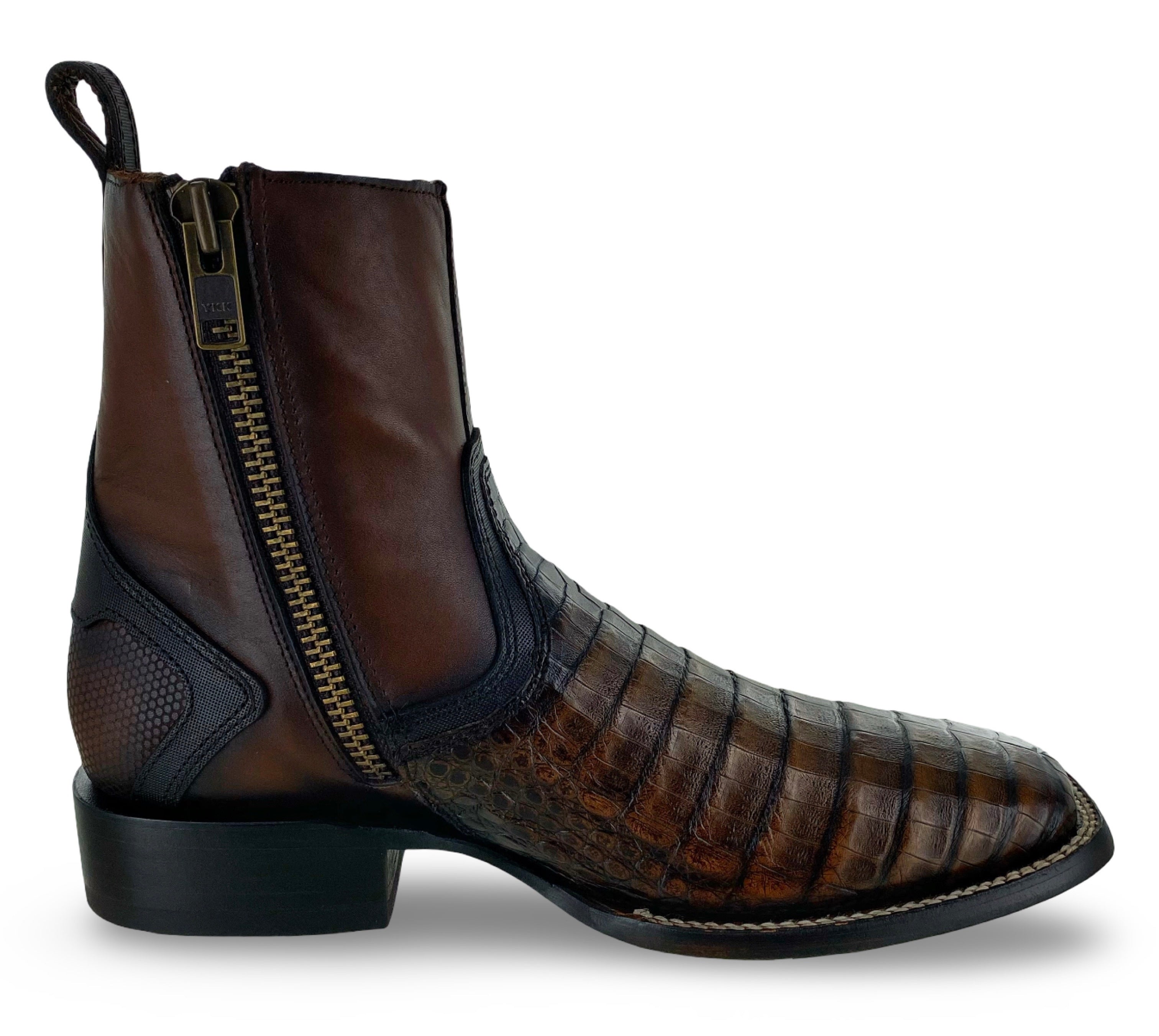 Cuadra Mens Maple Genuine Caiman Belly Boots CU892