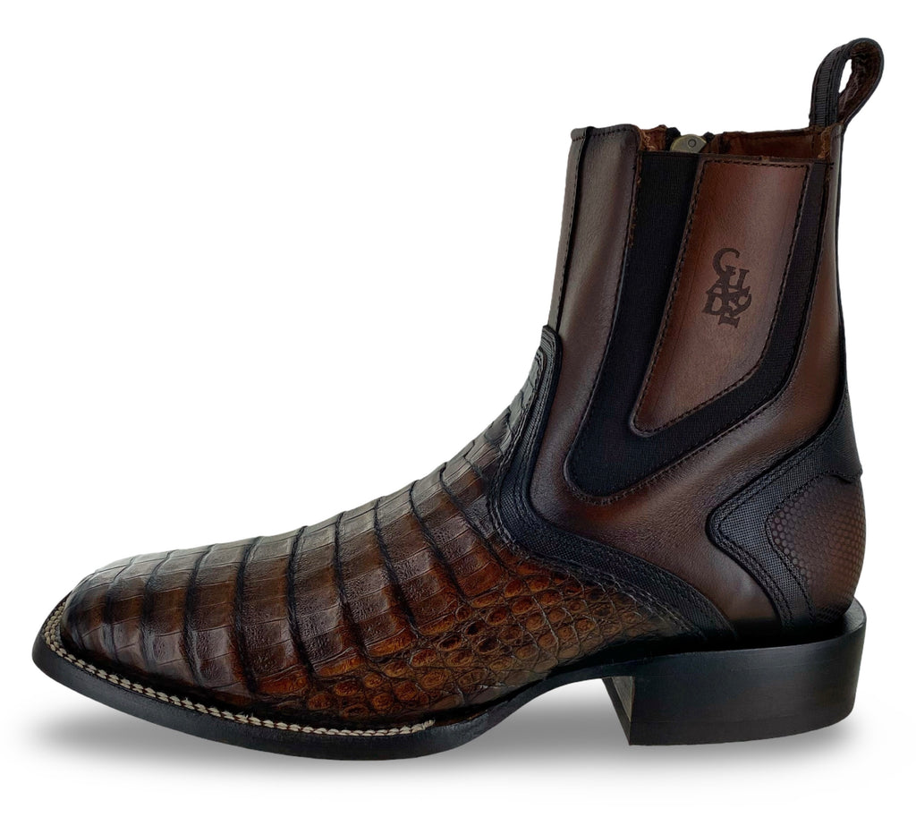 Cuadra Mens Maple Genuine Caiman Belly Boots CU892