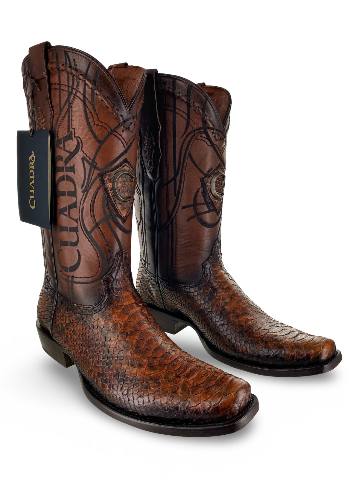 Cuadra Mens Honey Python Boots CU401