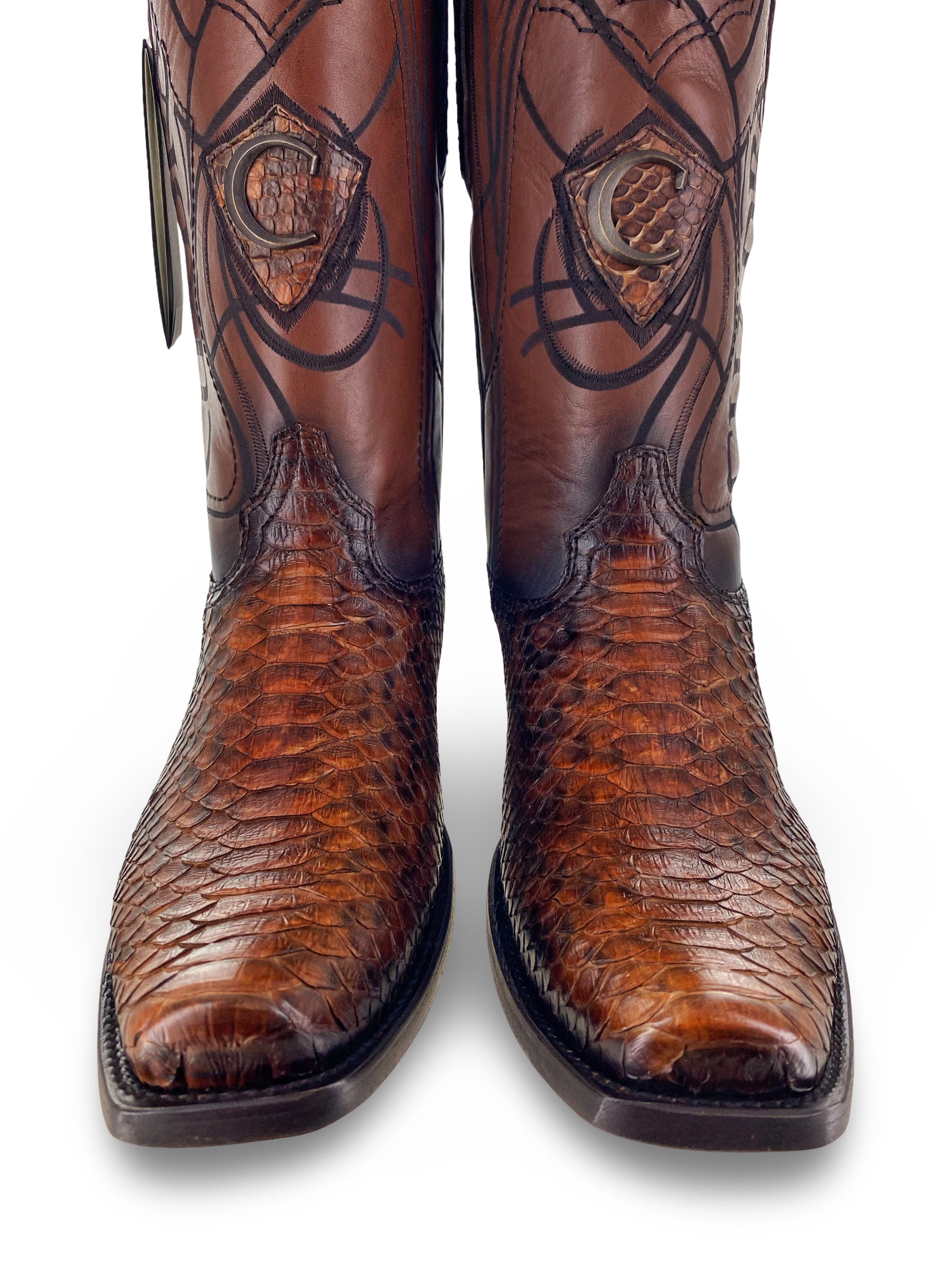 Cuadra Mens Honey Python Boots CU401