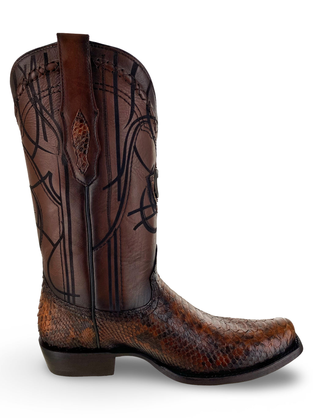 Cuadra Mens Honey Python Boots CU401