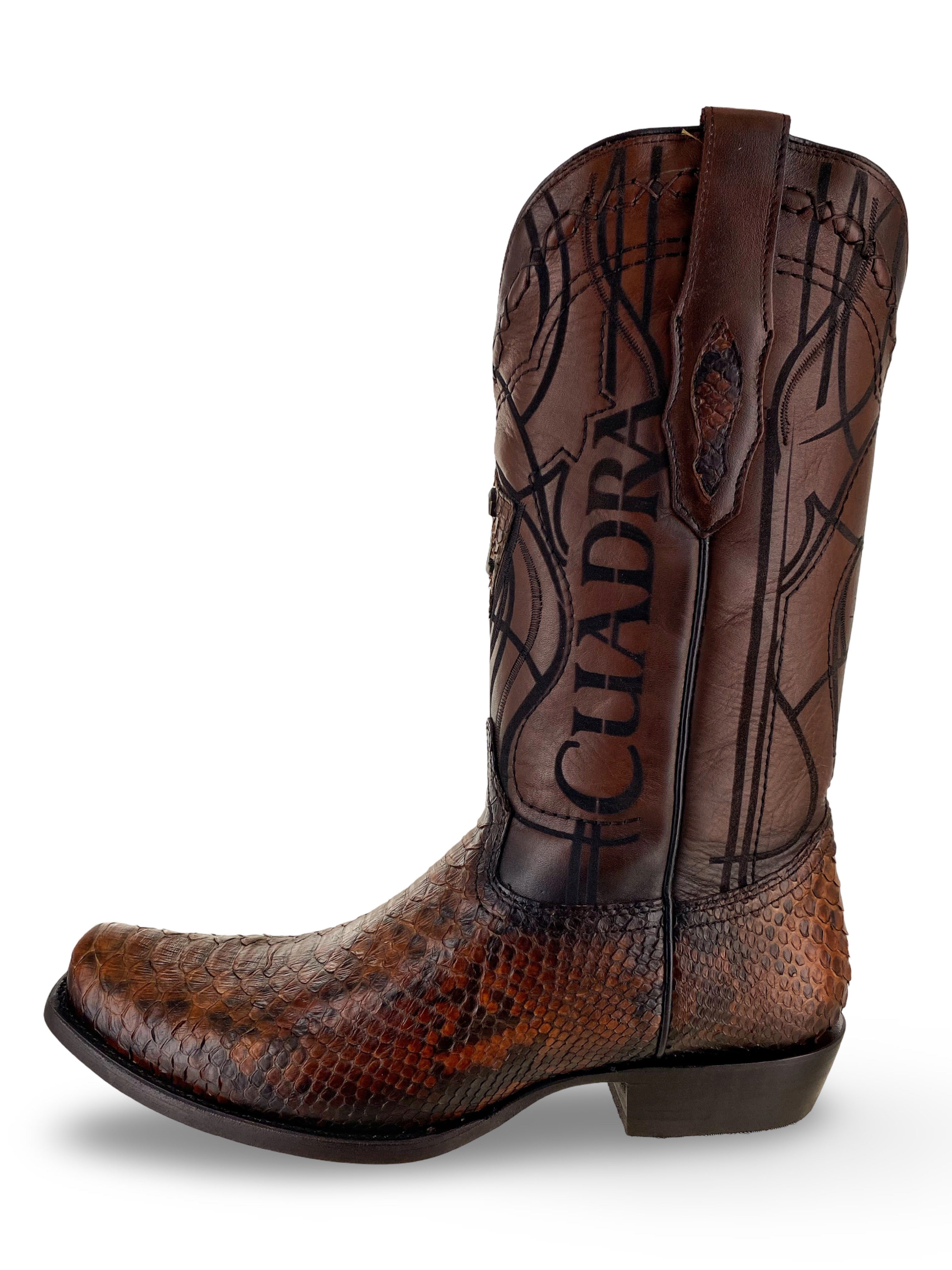 Cuadra Mens Honey Python Boots CU401