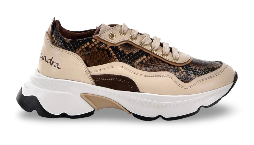 Cuadra | Wmns Zapato de Piton Vaquilla Wild Lucky Miel w Beige Cowhide FC959
