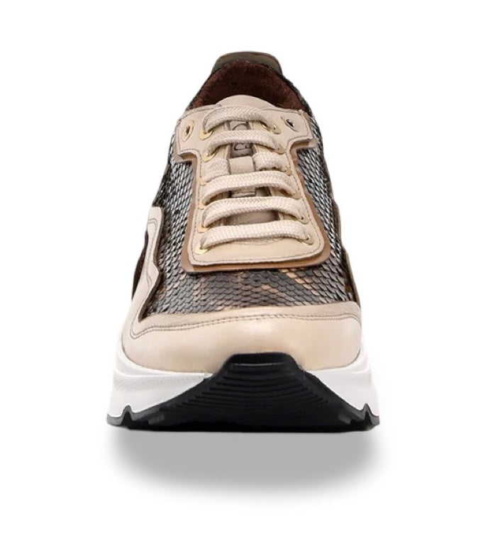 Cuadra | Wmns Zapato de Piton Vaquilla Wild Lucky Miel w Beige Cowhide I04PBVW