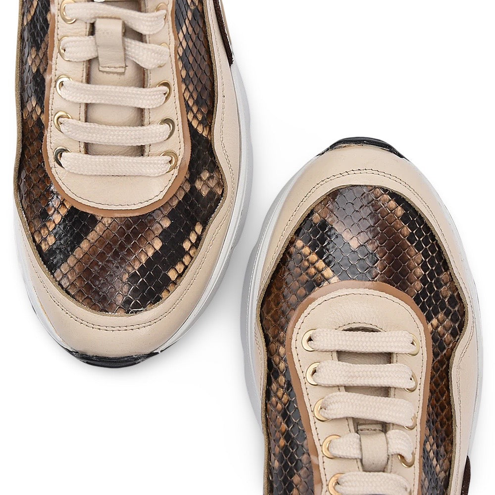 Cuadra | Wmns Zapato de Piton Vaquilla Wild Lucky Miel w Beige Cowhide FC959