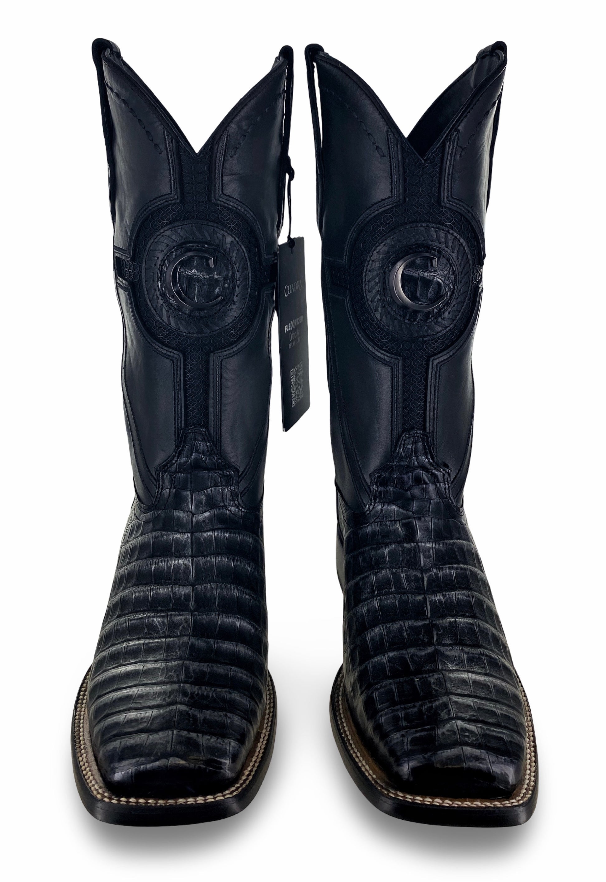 Cuadra Mens Bota De Fucus (Caiman) Lomo Belly Black CU976-L
