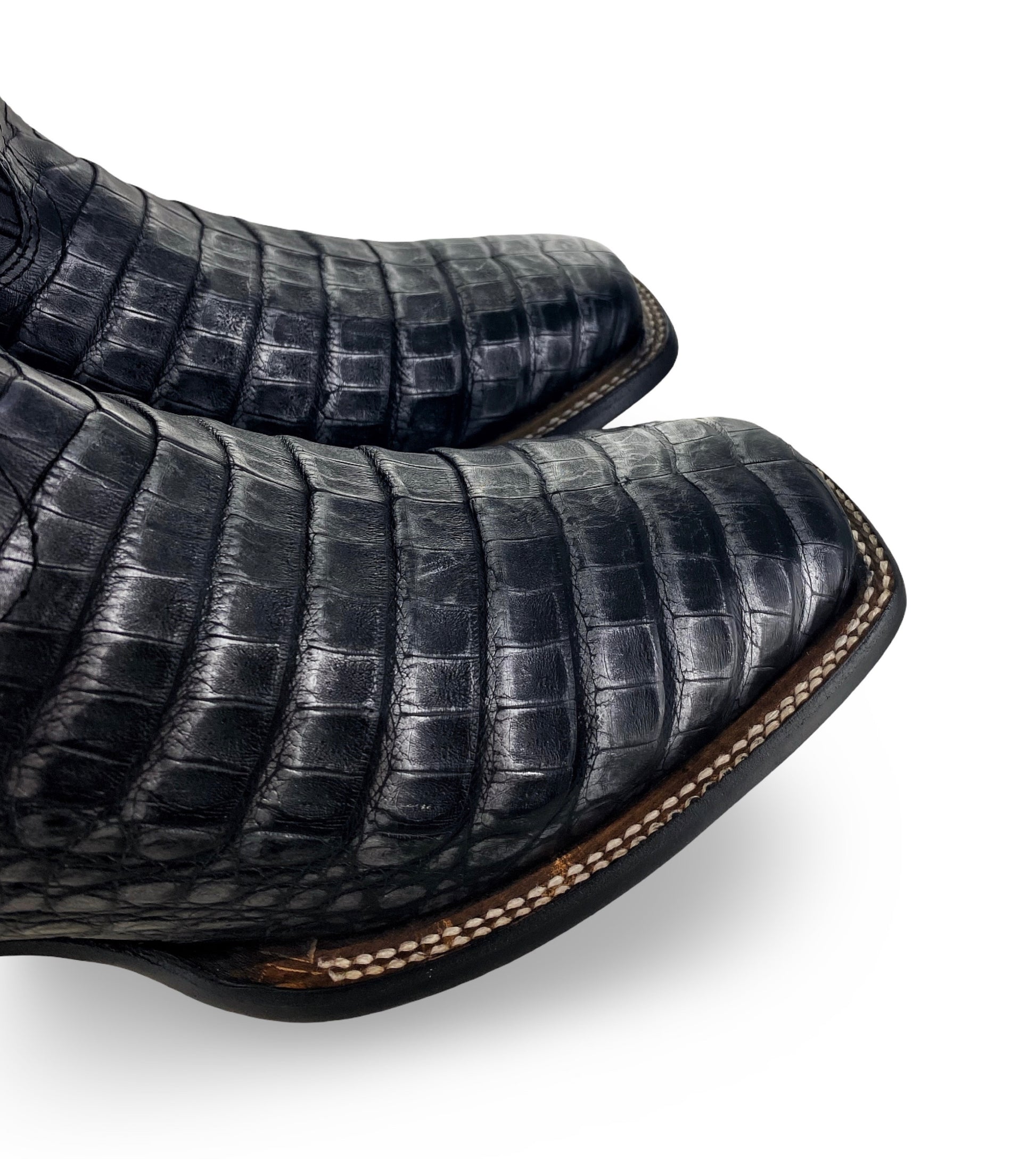 Cuadra Mens Bota De Fucus (Caiman) Lomo Belly Black CU976-L