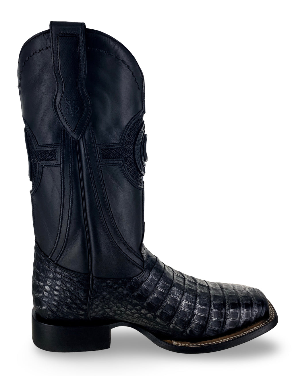 Cuadra Mens Bota De Fucus (Caiman) Lomo Belly Black CU976-L
