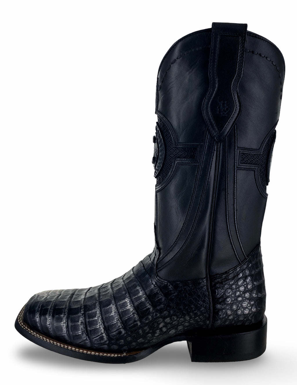 Cuadra Mens Bota De Fucus (Caiman) Lomo Belly Black CU976-L