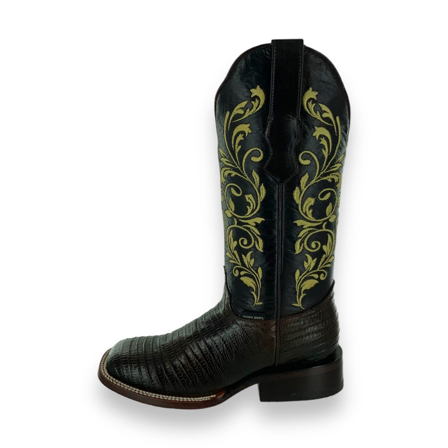 Franko Boots Women's Melisa Lizard Cafe/Blk