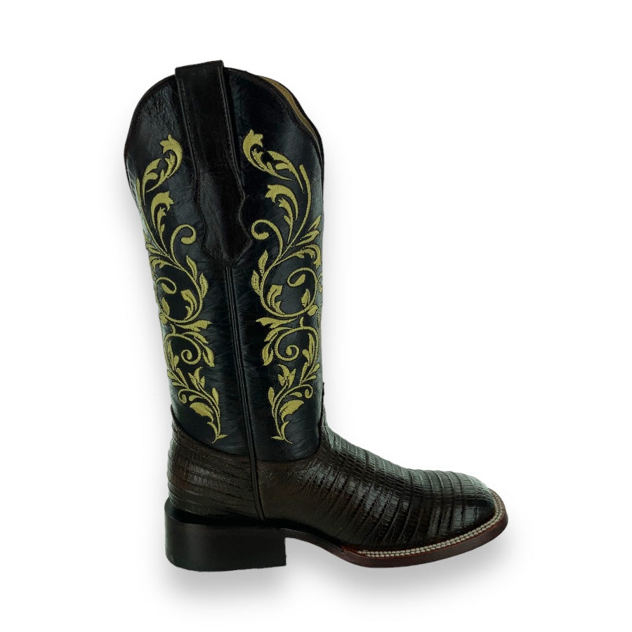Franko Boots Women's Melisa Lizard Cafe/Blk