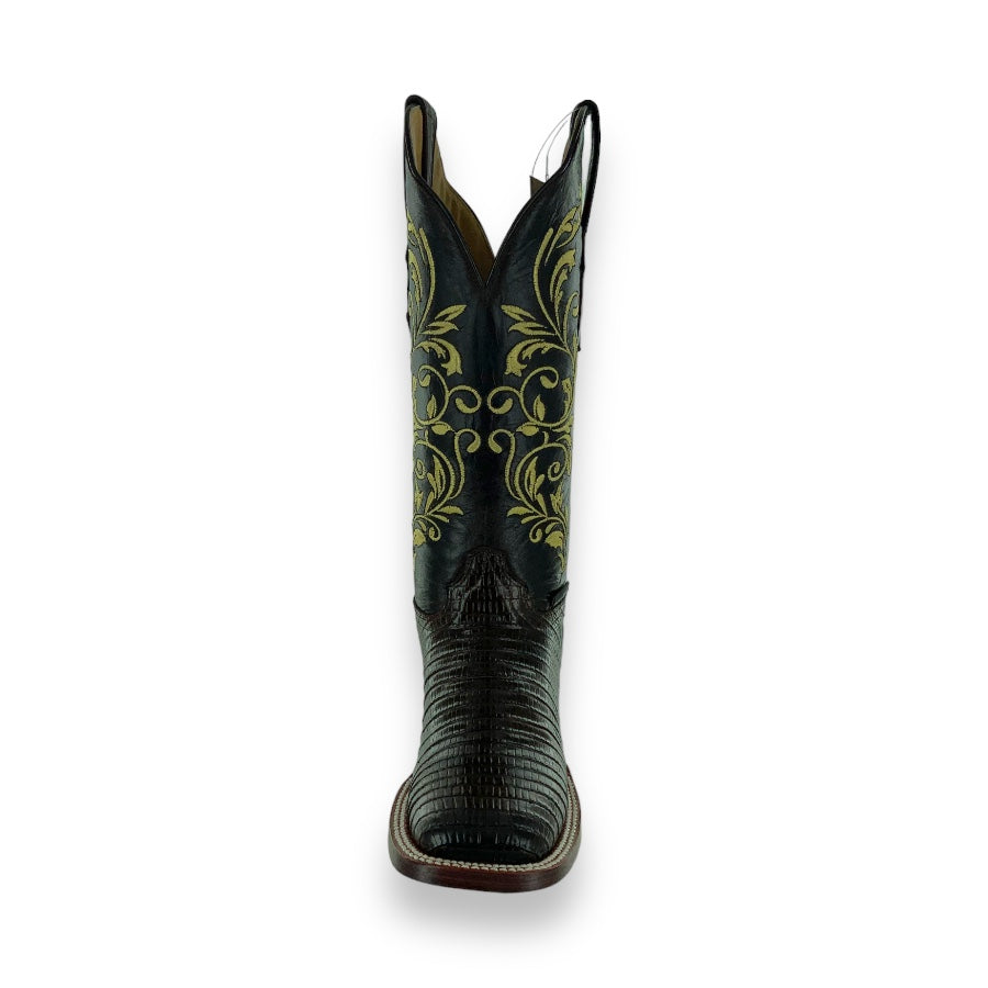 Franko Boots Women's Melisa Lizard Cafe/Blk