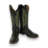 Franko Boots Women's Melisa Lizard Cafe/Blk