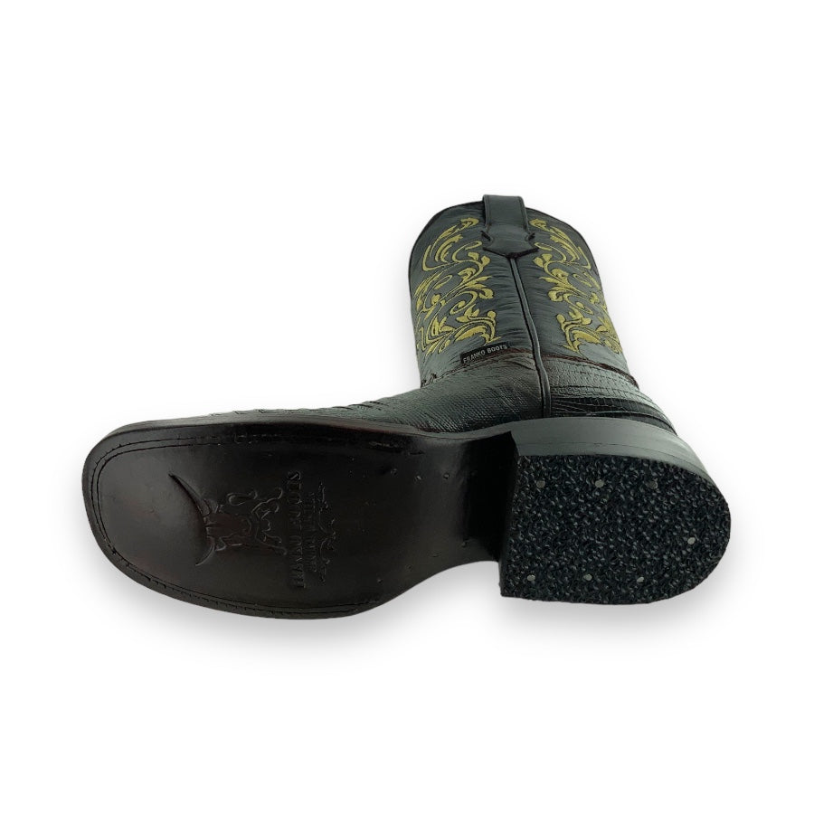 Franko Boots Women's Melisa Lizard Cafe/Blk