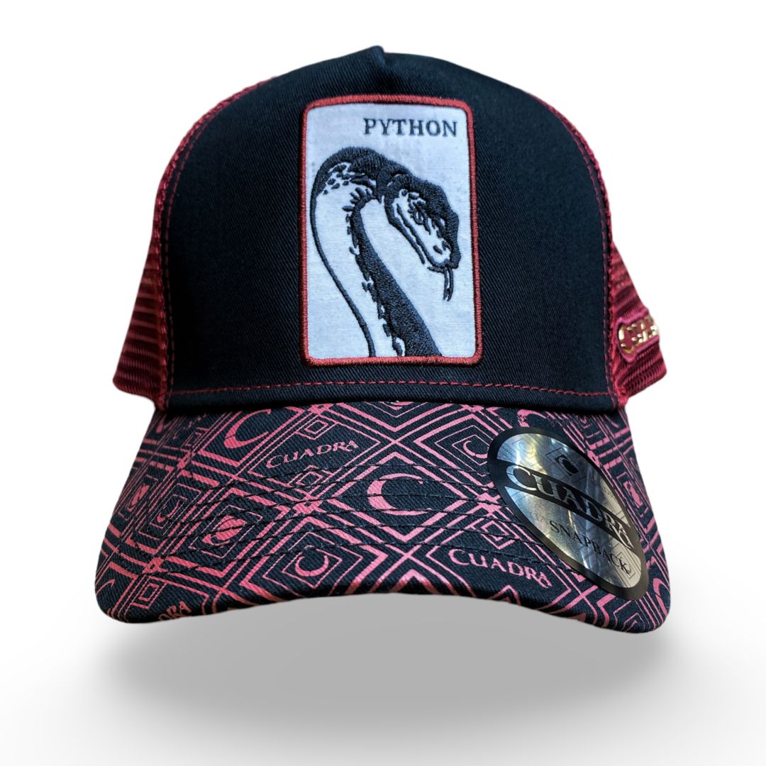 CUADRA | PYTHON DARK RED/BLACK SNAPBACK OSFM