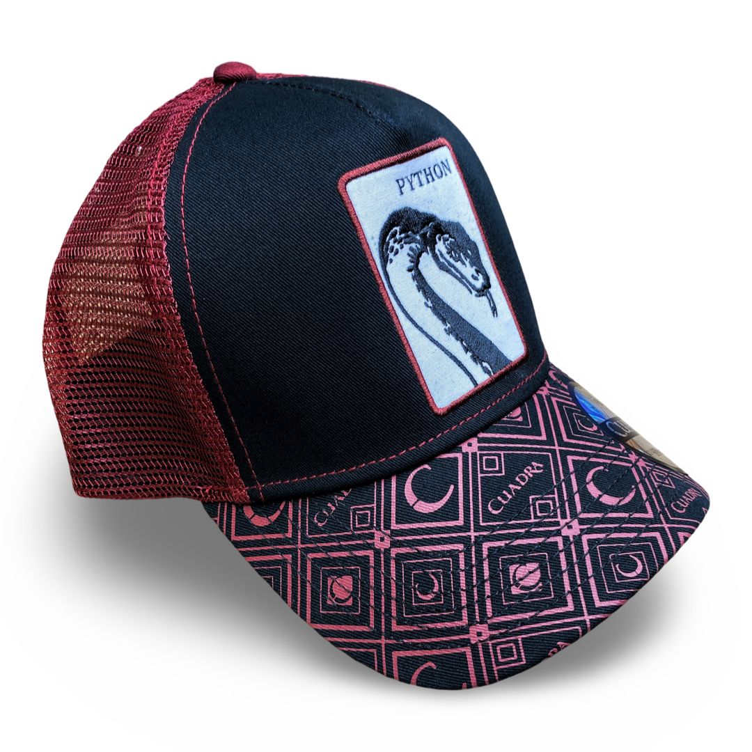 CUADRA | PYTHON DARK RED/BLACK SNAPBACK OSFM