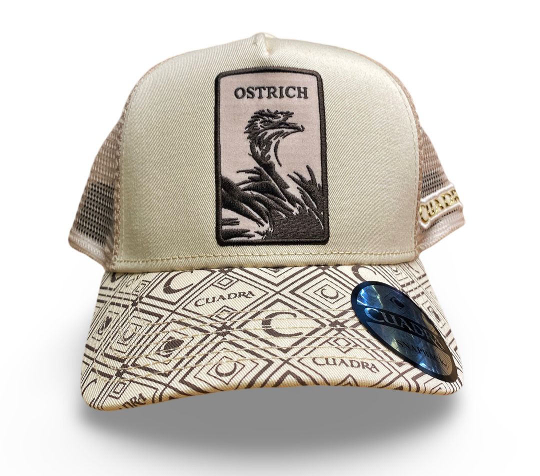 CUADRA | OSTRICH OFF-WHITE/TAN SNAPBACK