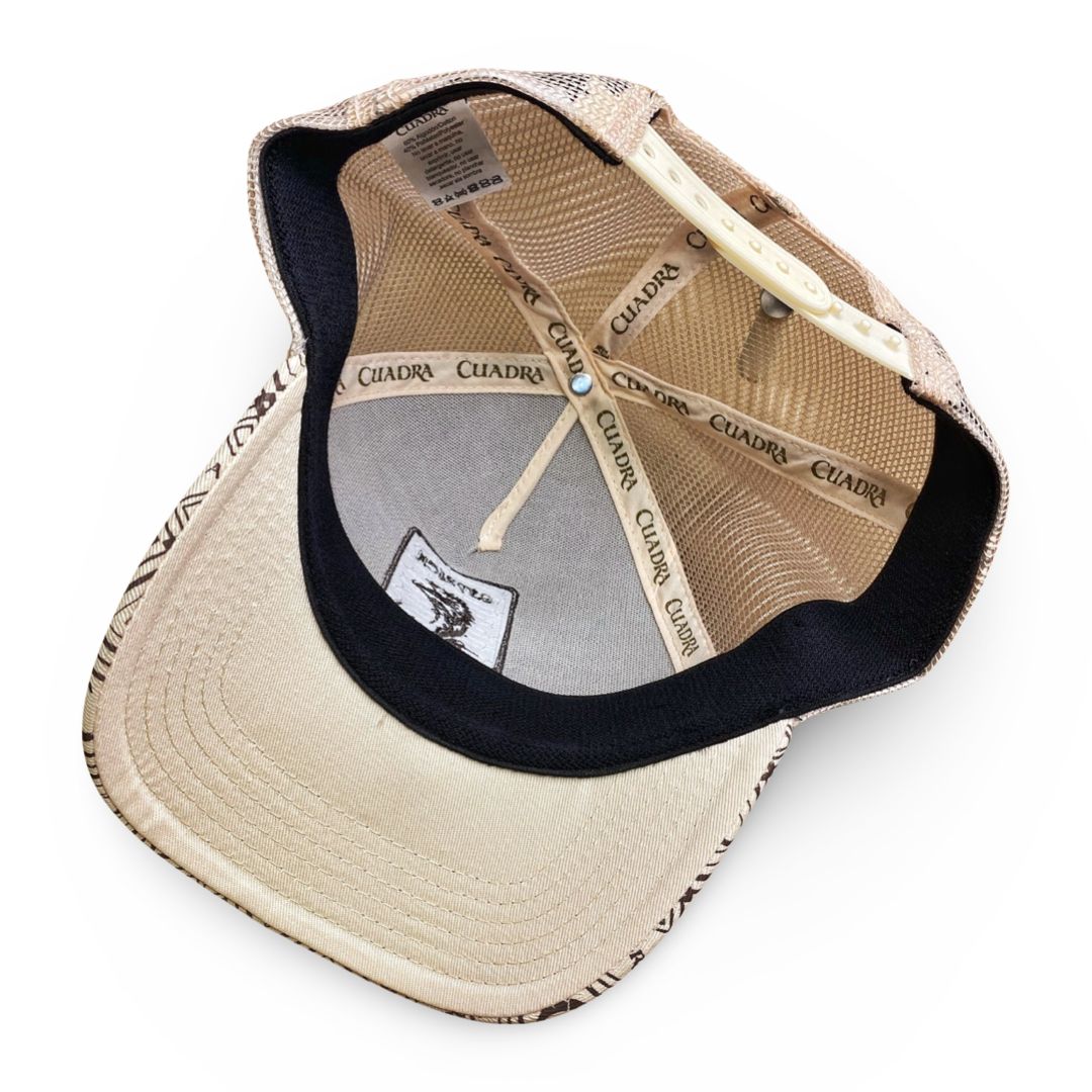 CUADRA | OSTRICH OFF-WHITE/TAN SNAPBACK