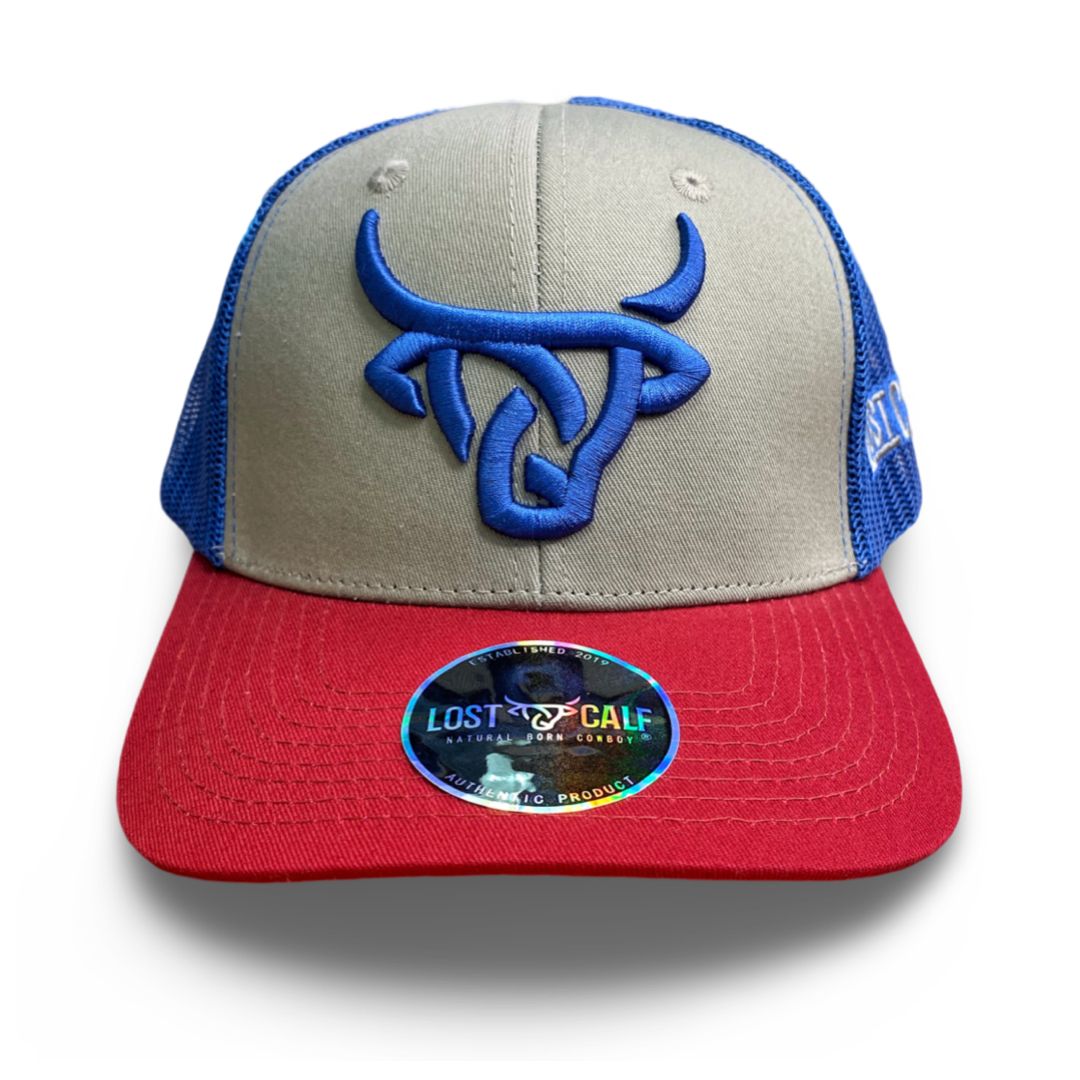 LOST CALF | BULL LOGO RED/WHITE/BLUE SNAPBACK