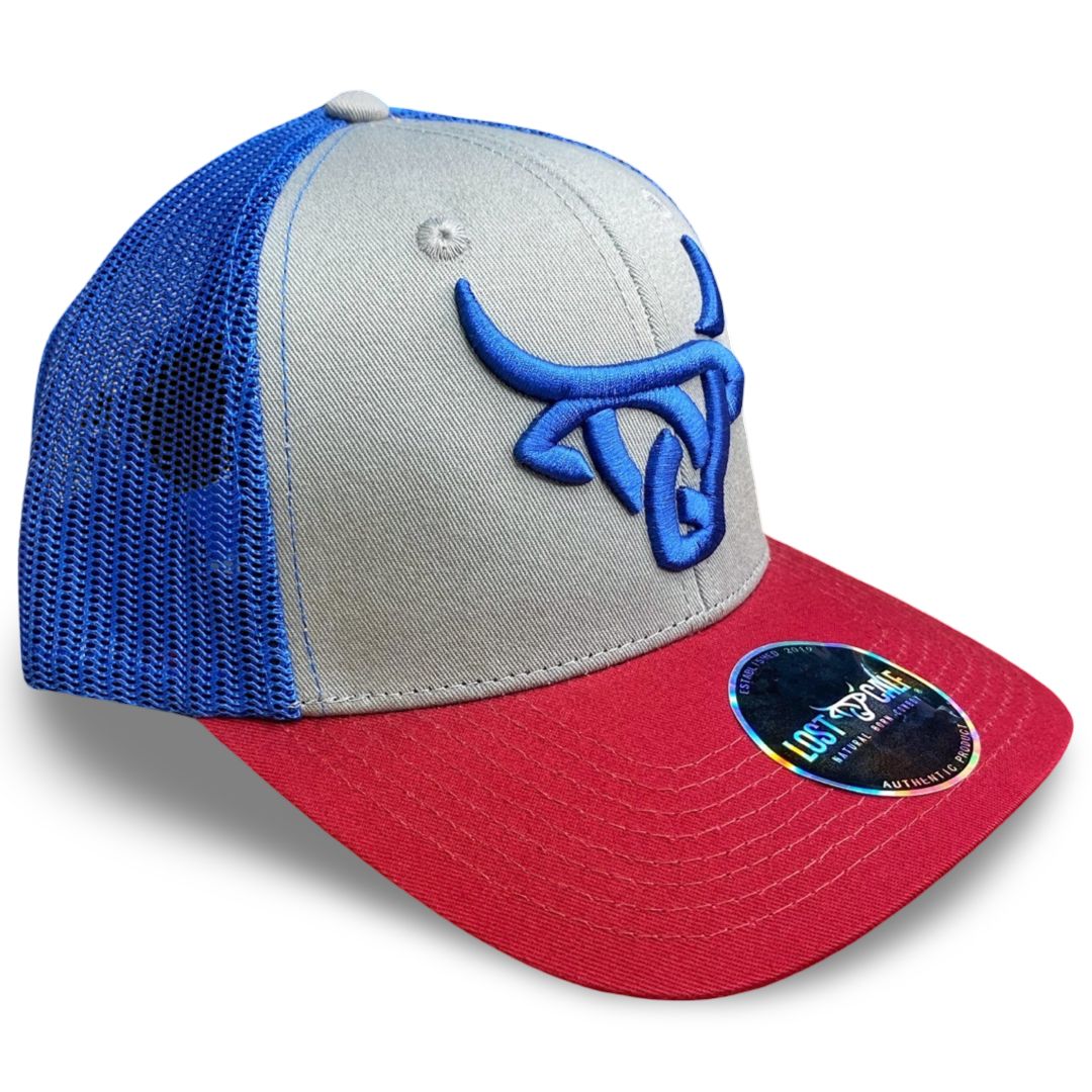 LOST CALF | BULL LOGO RED/WHITE/BLUE SNAPBACK