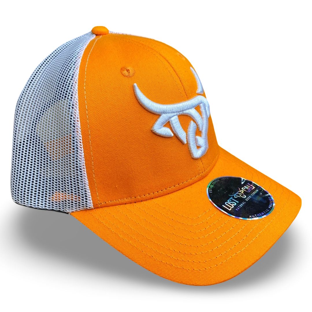 LOST CALF | BULL LOGO ORANGE/WHITE SNAPBACK