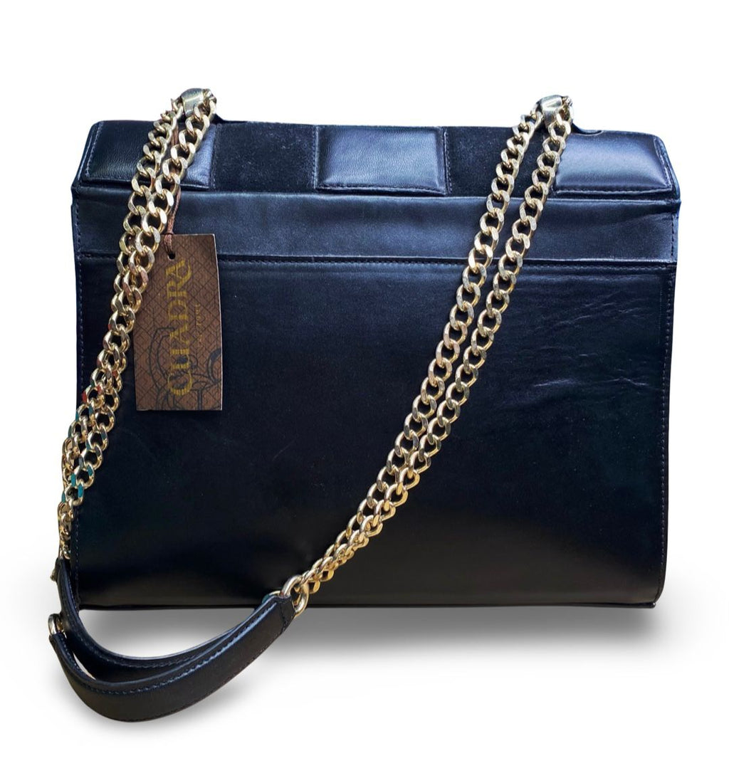 CUADRA |Women's Black Dress Fashion Stingray Shoulder Bag BOD22MA