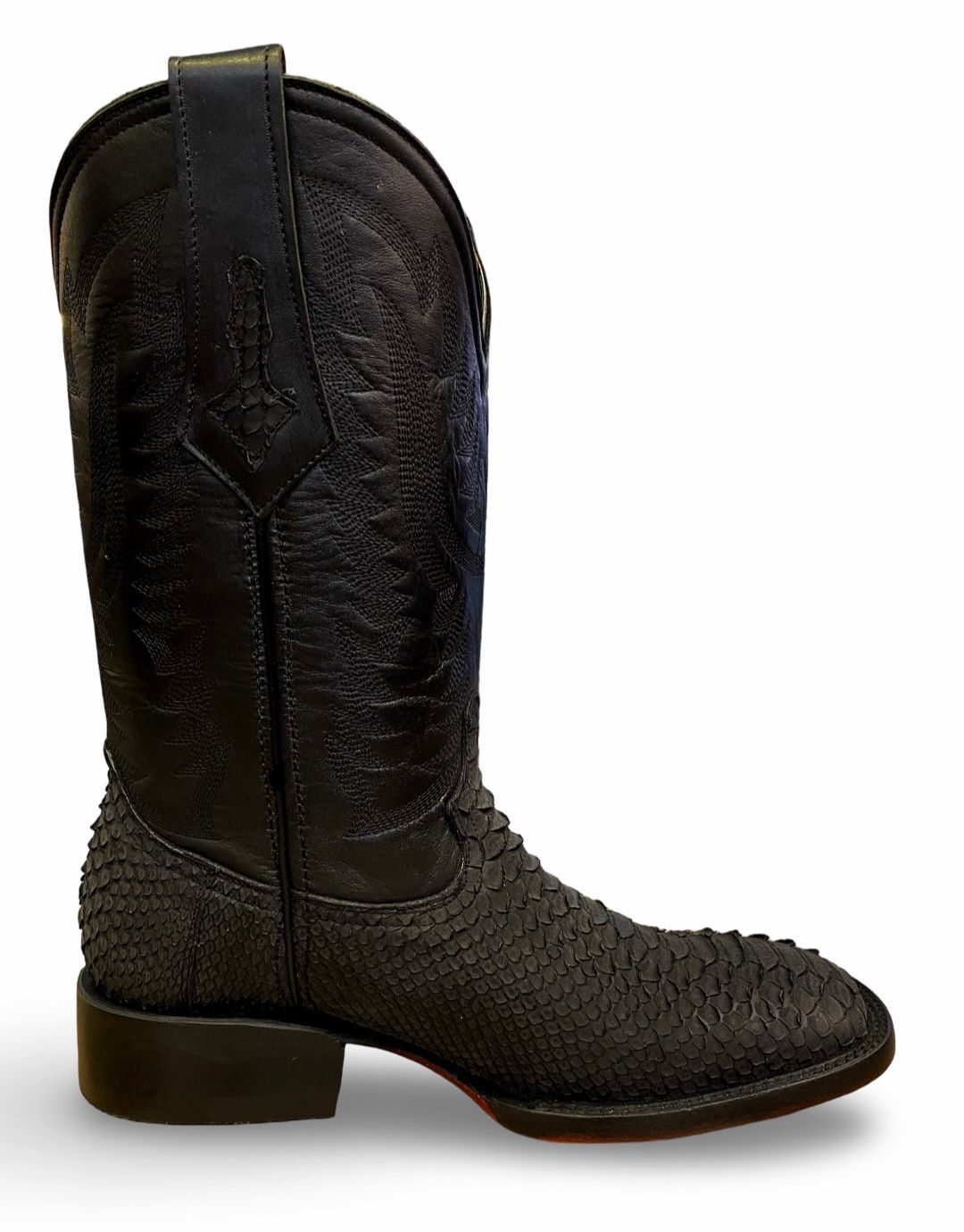 Franko Boots Mens Bulldog Python Negro Suela Roja Original