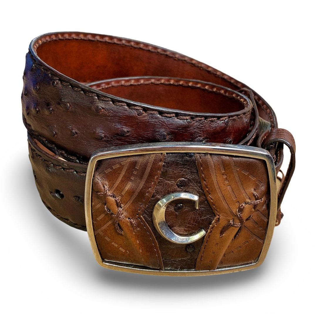 CUADRA | Men's Brown Orig. Ostrich Belt