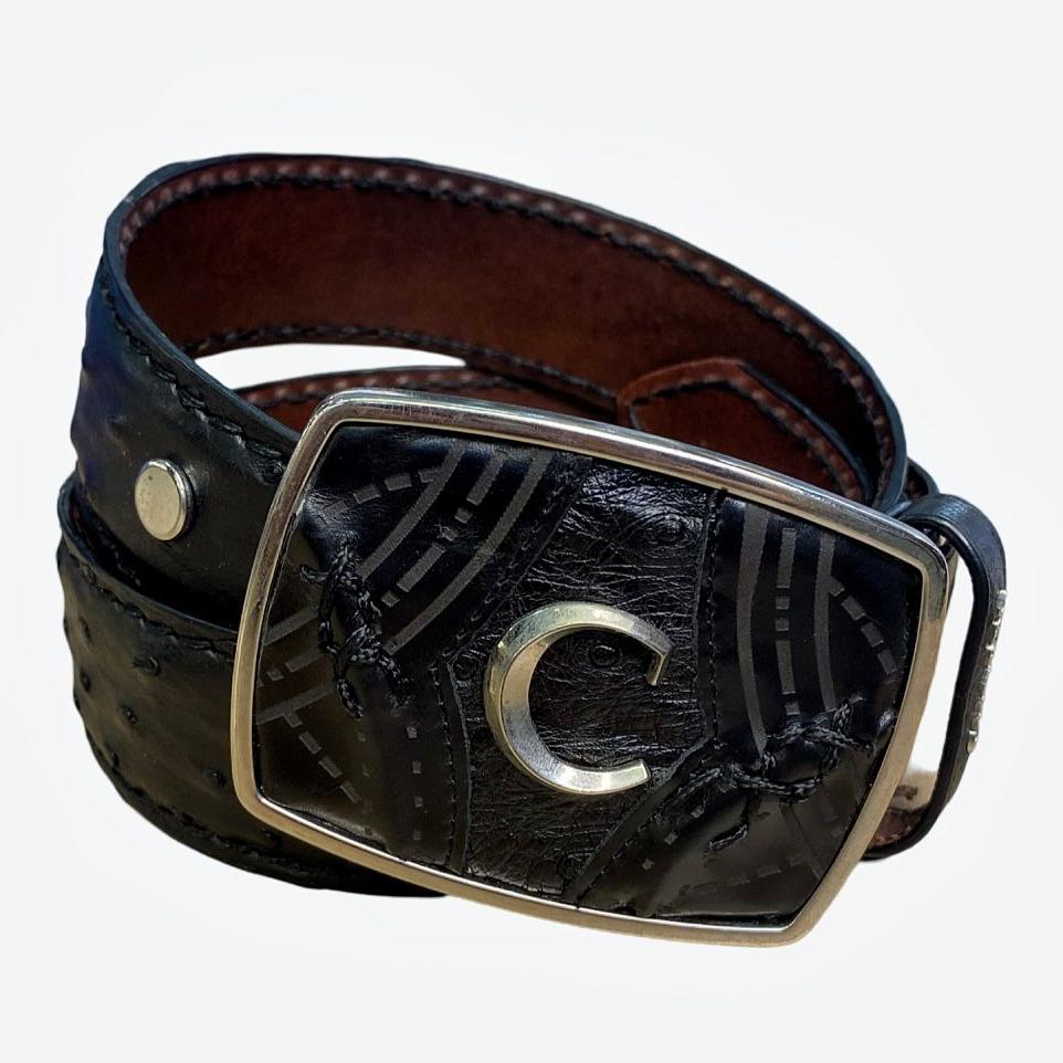 CUADRA | Men's Black Orig. Ostrich Belt