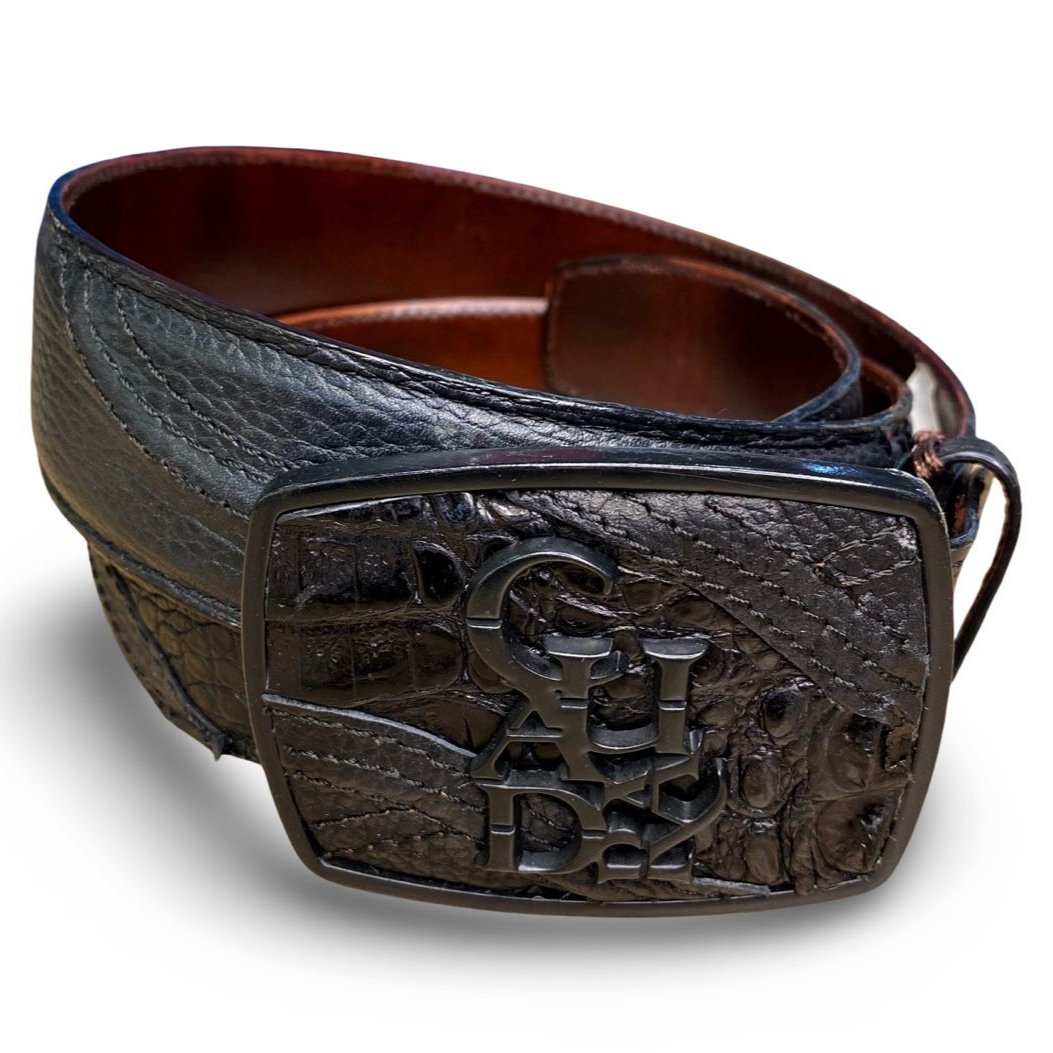 CUADRA | Men's Black Black Buckle Fuscus Belly Belt