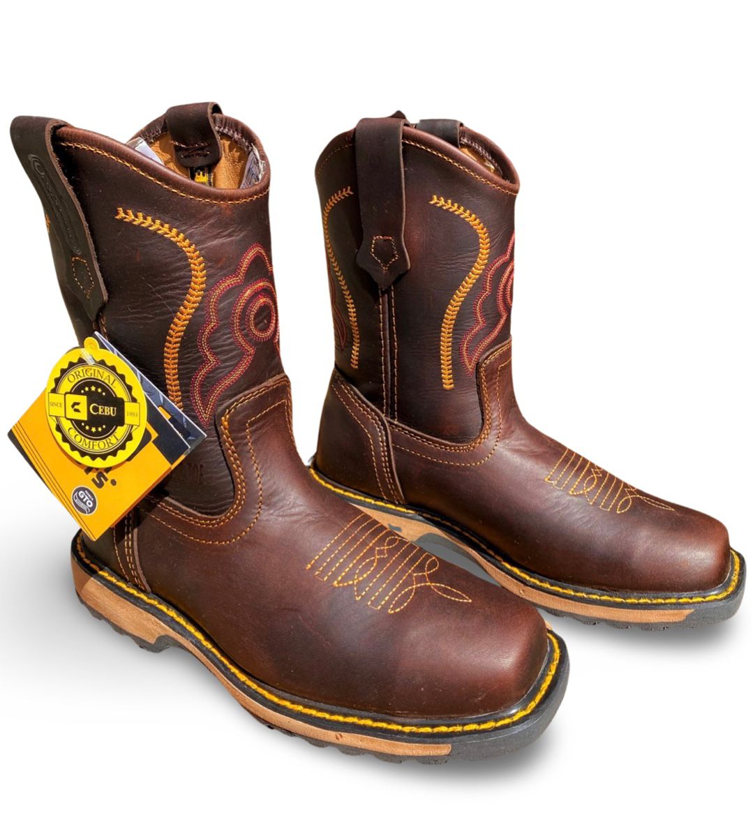 Cebu | Mens P/RODEO Cafe Negro Composite Toe Work Boots