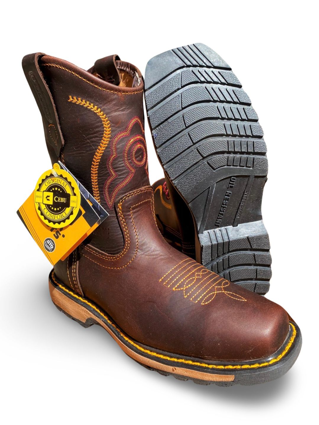 Cebu | Mens P/RODEO Cafe Negro Composite Toe Work Boots