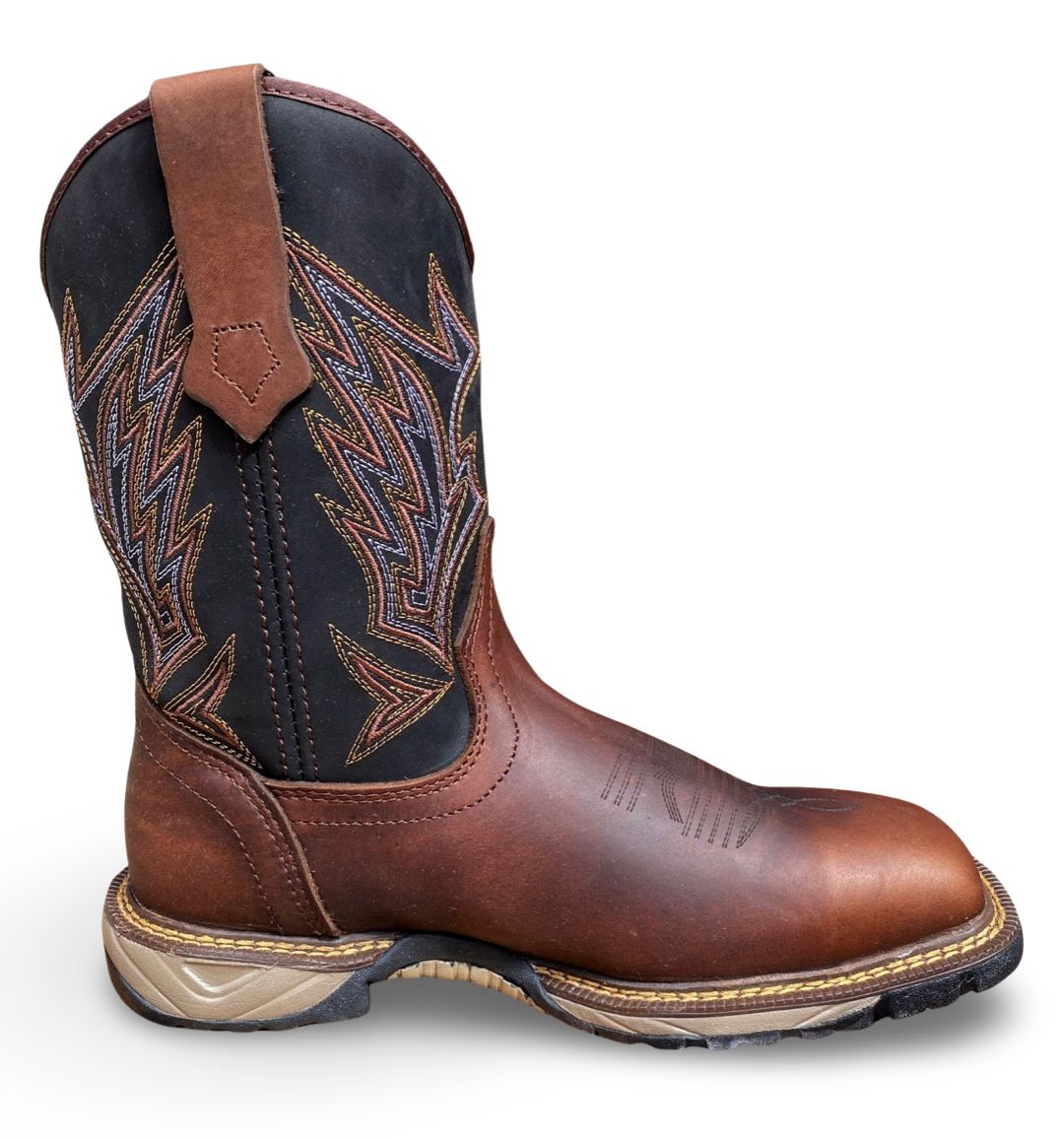 Cebu | Mens WP SQR-STL Brown Steel Toe Work Boots