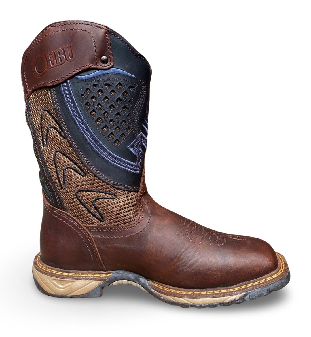 Cebu | Mens RANGER STL Brown Steel Toe Work Boots