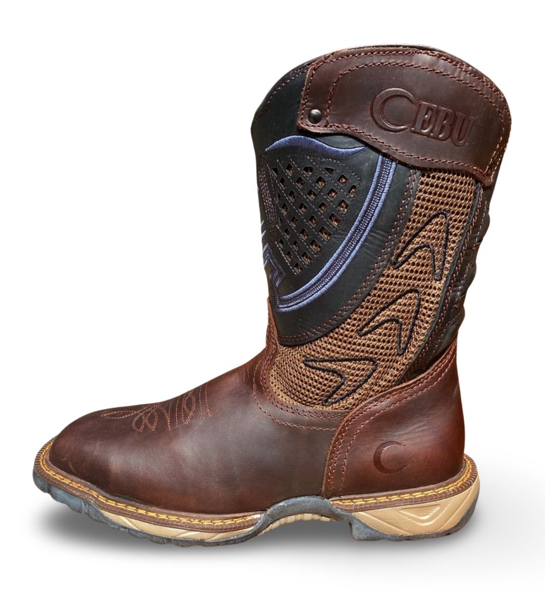 Cebu | Mens RANGER STL Brown Steel Toe Work Boots