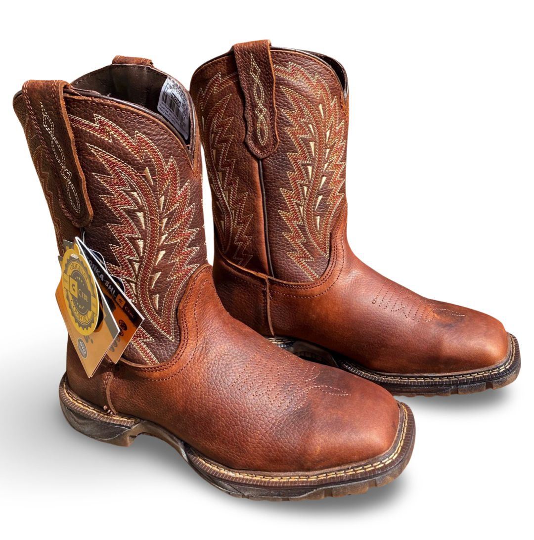 Cebu | Mens TUNDRA STL Brown Steel Toe Work Boots