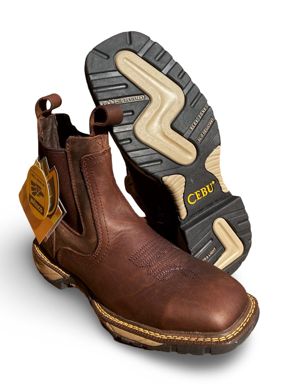 Cebu | Mens BC THUNDER STL Brown Steel Toe Work Botin