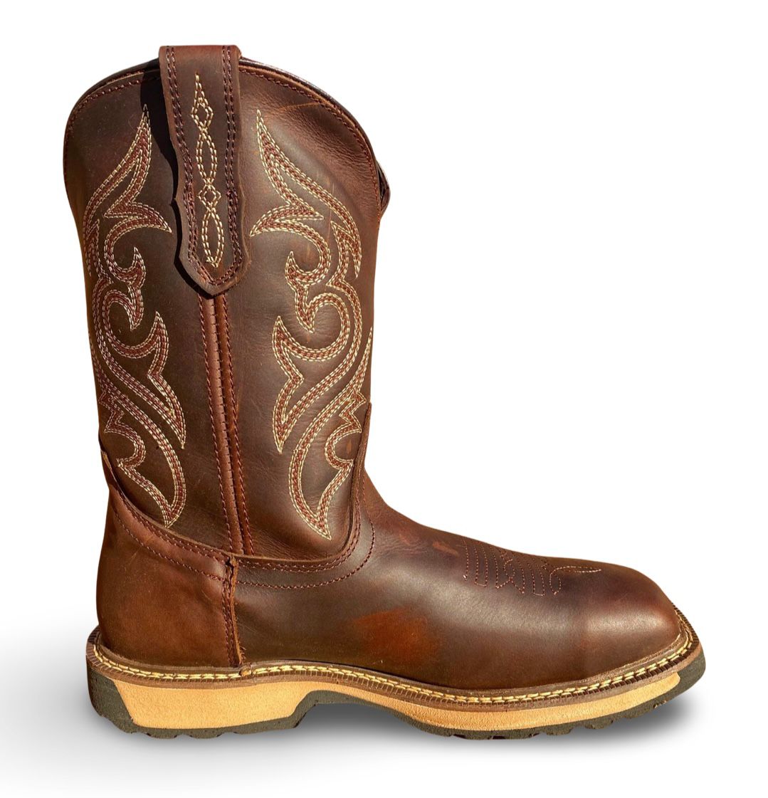 Cebu | Mens Nebraska STL Brown Steel Toe Work Boot