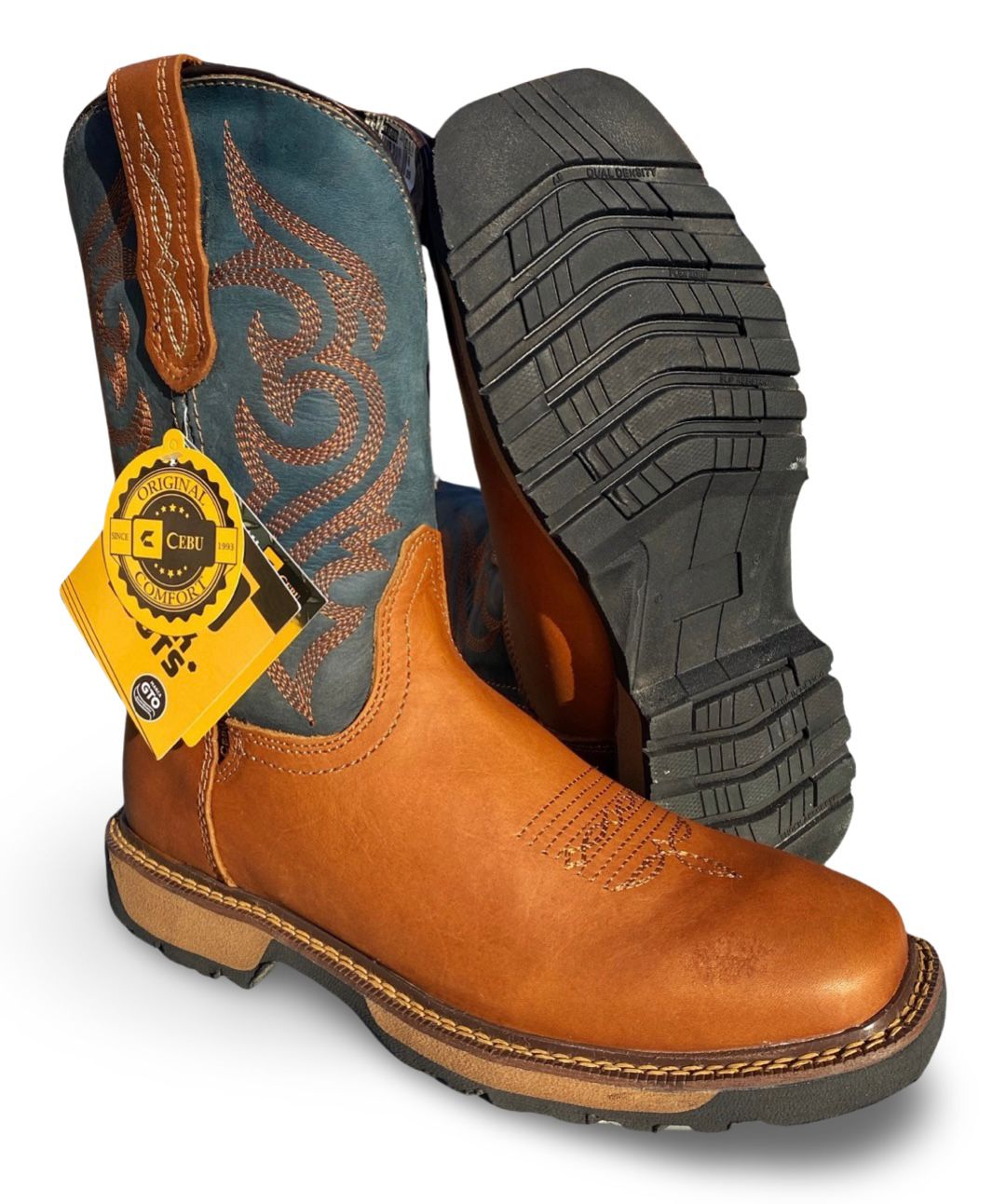 Cebu | Mens Nebraska Tan Work Boot