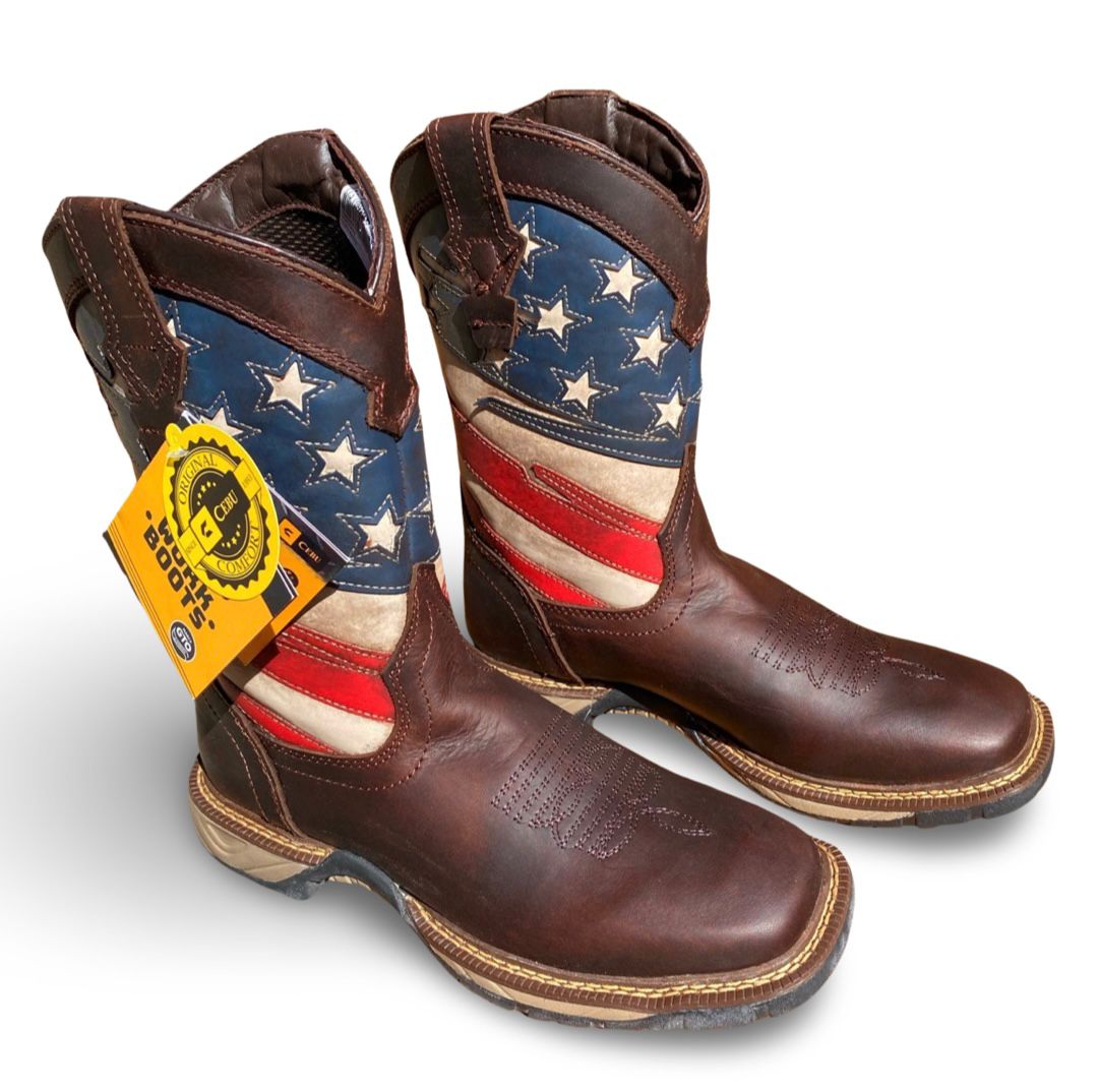 Cebu | Mens USA Brown Work Boot