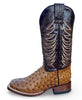 Los Compadres | Women's 212-6 Avestruz Sombreada Cafe Woven Bulldog Boot