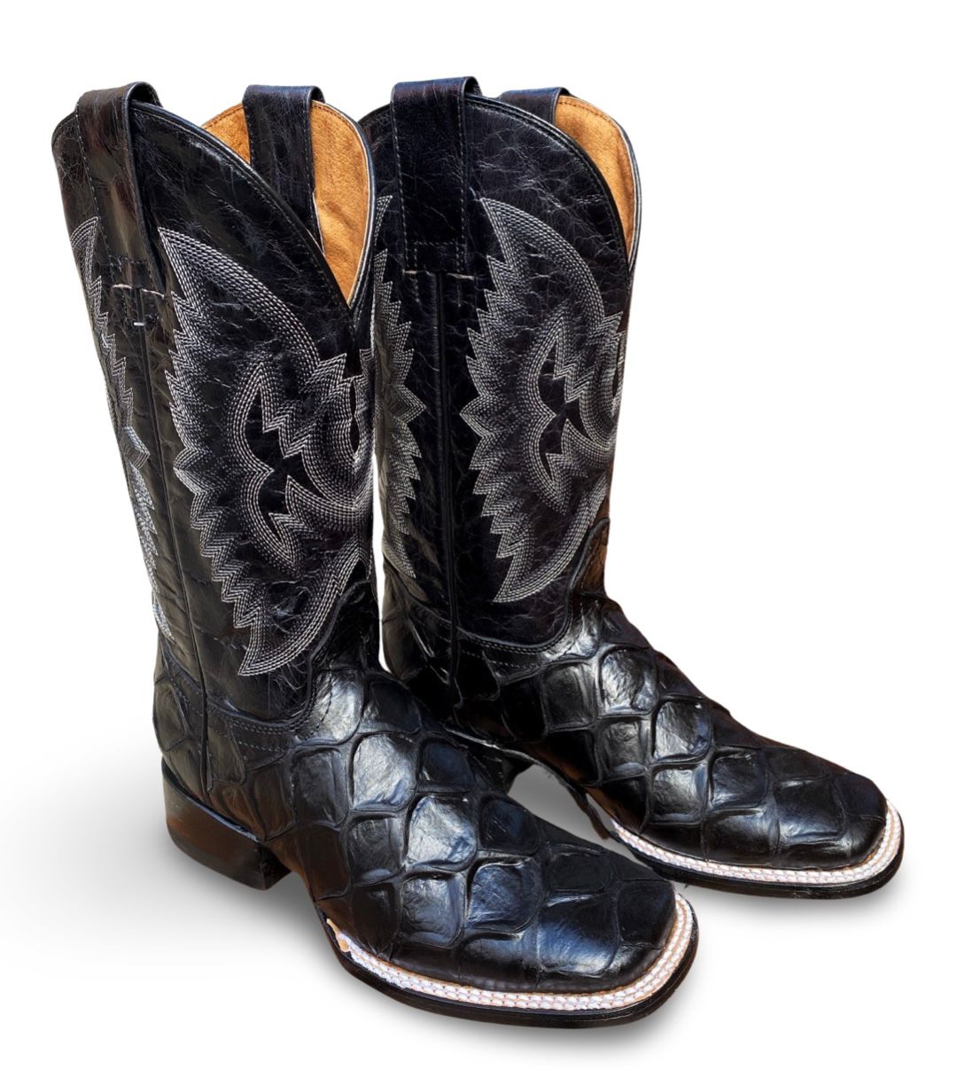 Los Compadres | Women's 291C Pescado Profundo Negro Bulldog Boot