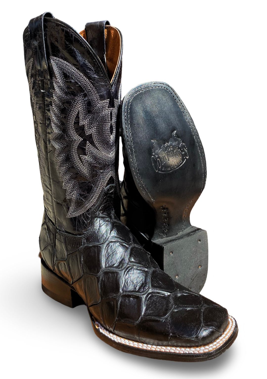 Los Compadres | Women's 291C Pescado Profundo Negro Bulldog Boot