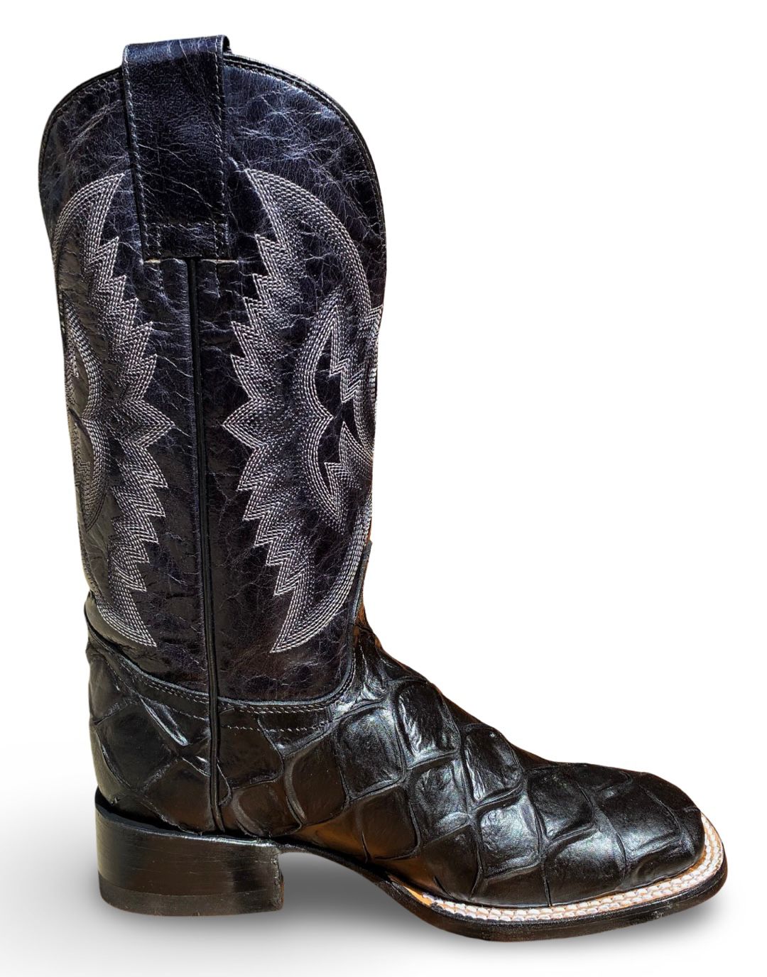 Los Compadres | Women's 291C Pescado Profundo Negro Bulldog Boot