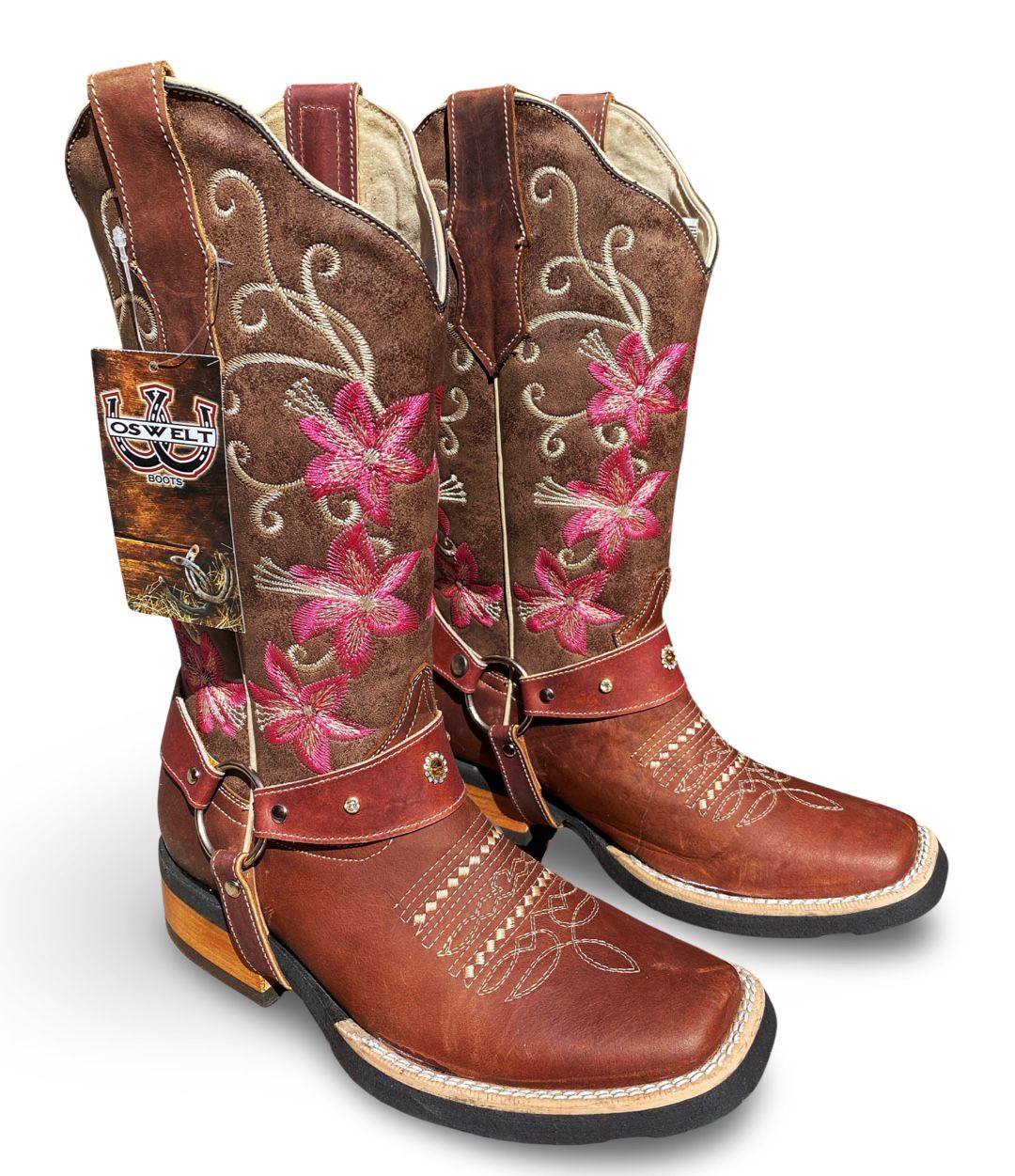 Oswelt | Women's 1122 Shedron Leather Strap Boot