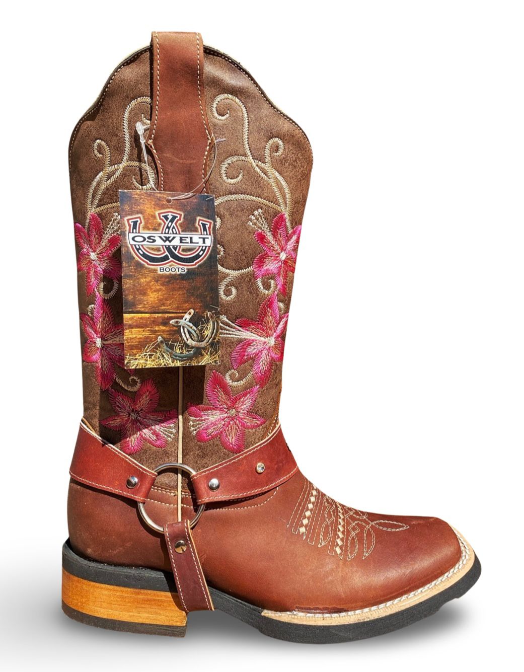 Oswelt | Women's 1122 Shedron Leather Strap Boot