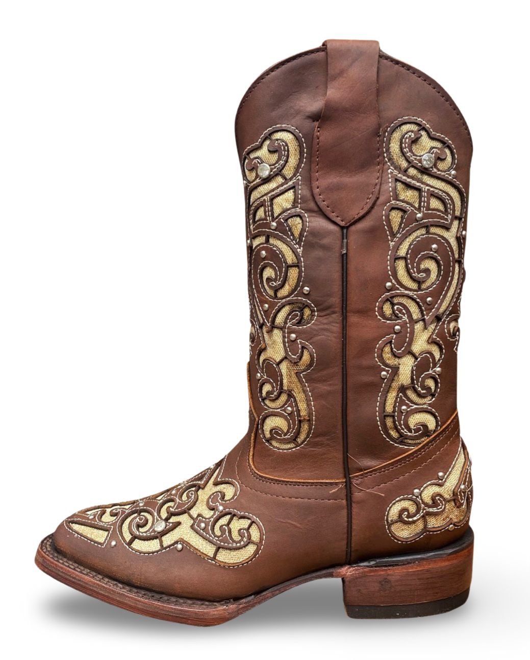 Bravo Boots Women's Lazer Crazy Tan Bulldog