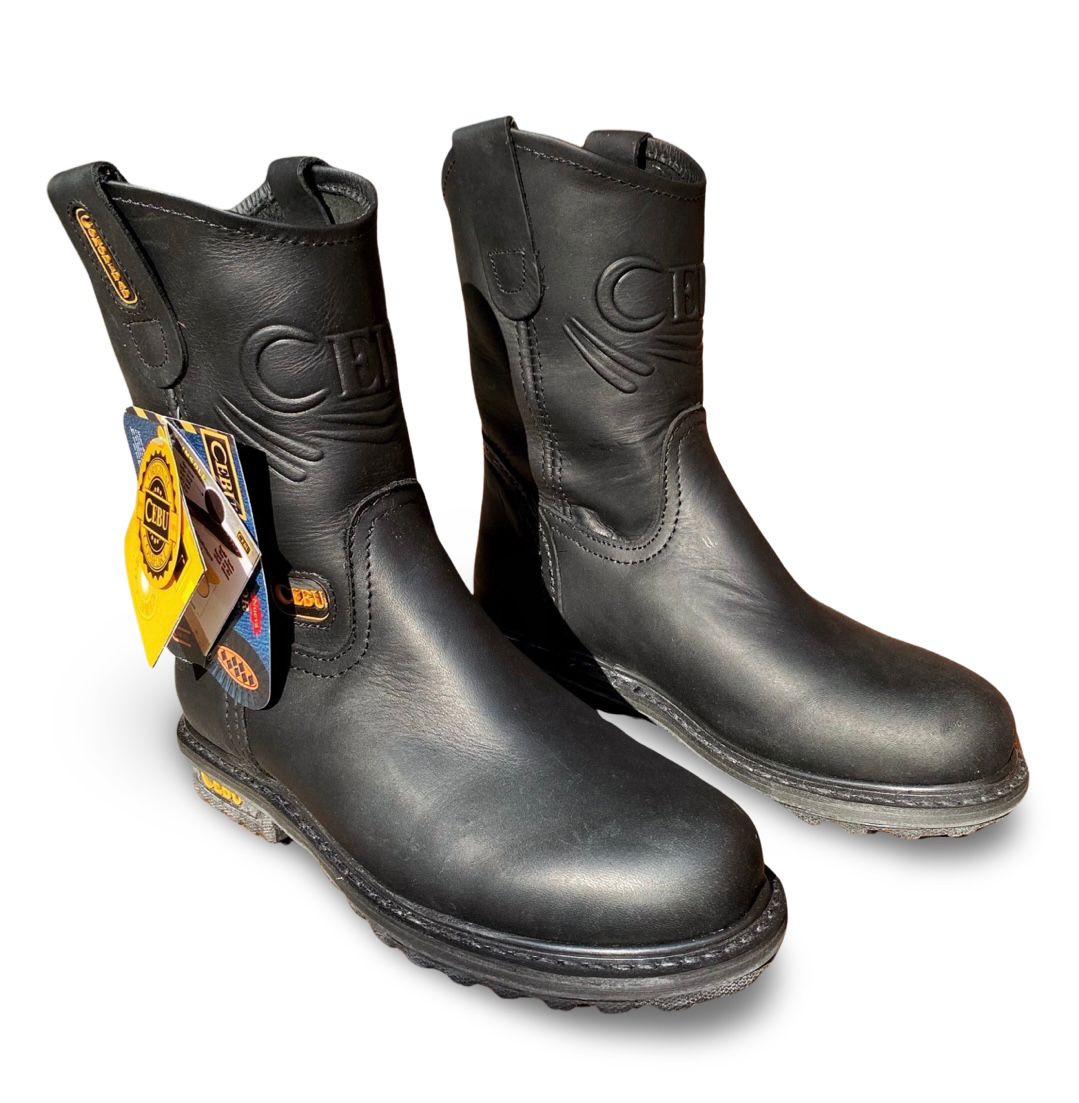 Cebu | Mens STK Negro Round Toe Work Boots