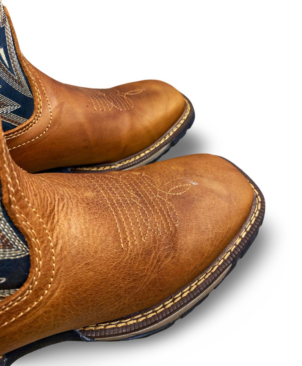 Cebu | Mens Tundra Roble Tan Square Toe Work Boots