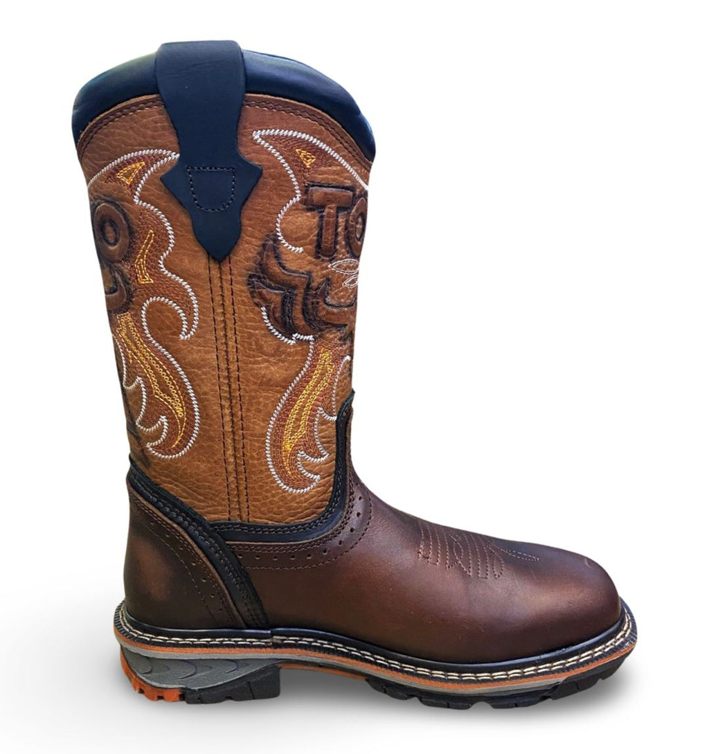 Cebu | Mens TRC1 Brown Square Toe Work Boots